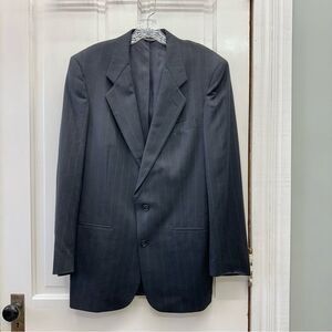 Christian Dior black suit sport coat pinstripe blazer men’s